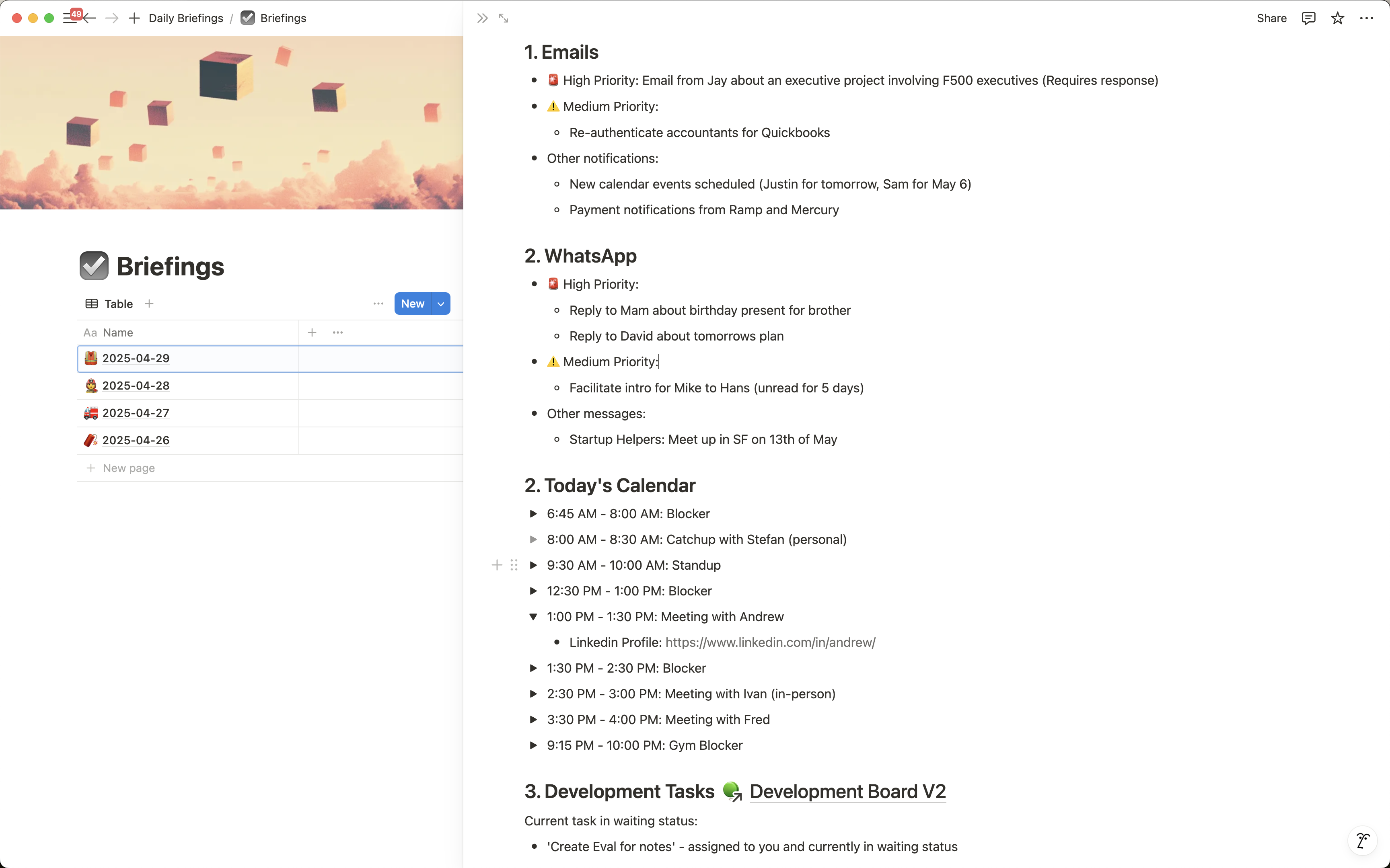 Notion screenshot